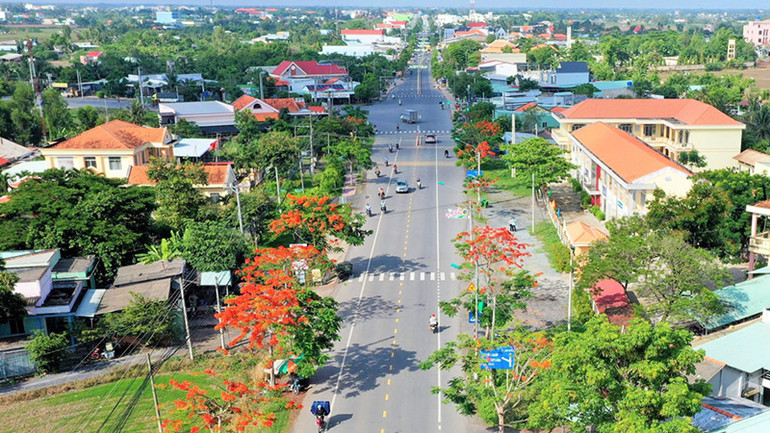 Huyện Cần Đước xây dựng các công trình trọng điểm.