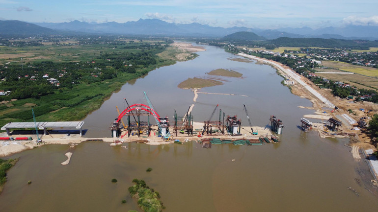 Khi hoàn thành, dự án cầu Trà Khúc 3 sẽ là điểm nhấn kiến trúc phía tây thành phố Quảng Ngãi.