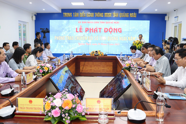 Lễ phát động được trực tuyến đến 13 điểm cầu cấp huyện, 173 điểm cầu cấp xã và livestream trên fanpage Sở Thông tin và Truyền thông tỉnh Quảng Ngãi.