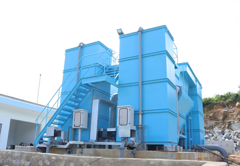 Cụm xử lý, lọc nước của Nhà máy sử dụng công nghệ hiện đại của Hà Lan.