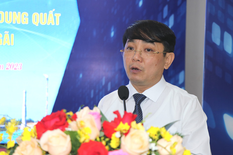 Trưởng Ban Quản lý Khu kinh tế Dung Quất và các khu công nghiệp Quảng Ngãi Hà Hoàng Việt Phương kết luận hội thảo.