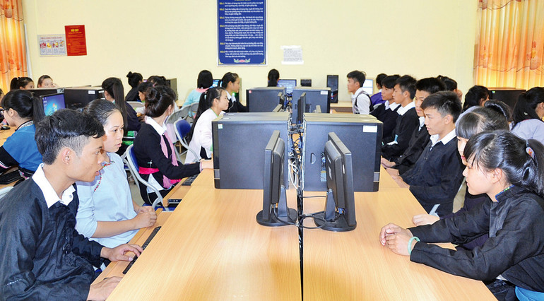 Tỉnh Lào Cai quan tâm đầu tư cơ sở vật chất cho các trường dân tộc thiểu số và bán trú trên địa bàn. (Ảnh TRỌNG BẢO)