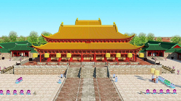 Trung tâm Bảo tồn Di sản Thăng Long - Hà Nội phối hợp các đơn vị tái hiện không gian Điện Kính Thiên trên phối cảnh 3D.