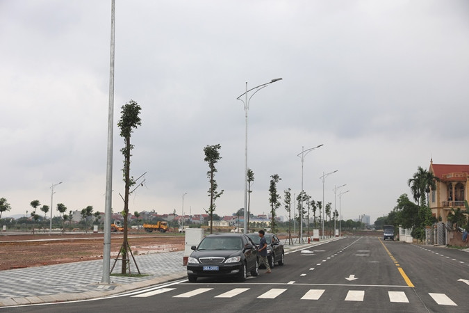 Khu dân cư thôn Mầu, xã Thái Đào đang được hoàn thiện.