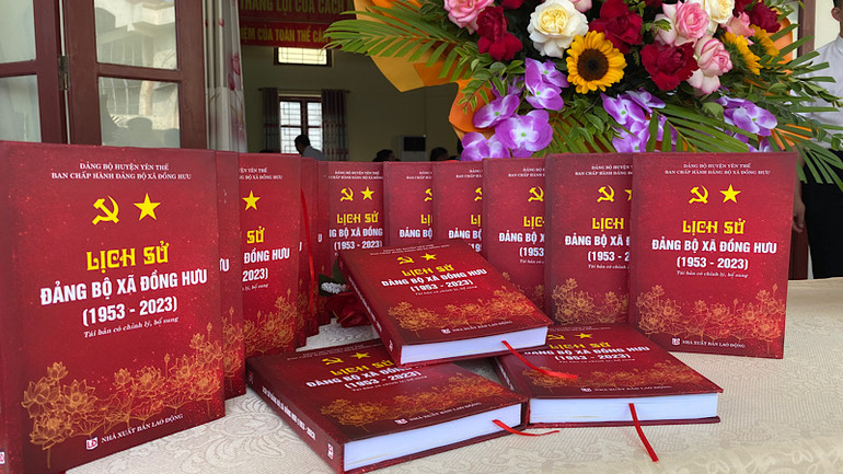 Sách Lịch sử Đảng bộ xã Đồng Hưu giai đoạn 1953-2023.
