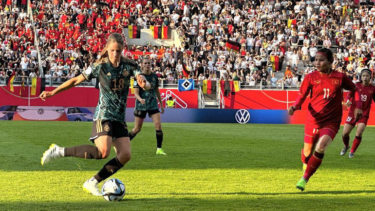 Đội tuyển Đức trong trận giao hữu với tuyển Việt Nam trước World Cup 2023.