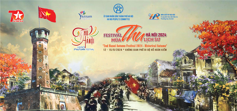 Festival Thu Hà Nội lần thứ 2 năm 2024 với chủ đề “Thu Hà Nội – Mùa Thu lịch sử” là một trong những sự kiện quảng bá, xúc tiến du lịch trọng điểm của Thành phố chào mừng kỷ niệm 70 năm Ngày giải phóng Thủ đô (10/10/1954-10/10/2024). Festival Thu Hà Nội lần thứ 2 năm 2024 với chủ đề “Thu Hà Nội – Mùa Thu lịch sử” là một trong những sự kiện quảng bá, xúc tiến du lịch trọng điểm của Thành phố chào mừng kỷ niệm 70 năm Ngày giải phóng Thủ đô (10/10/1954-10/10/2024).
