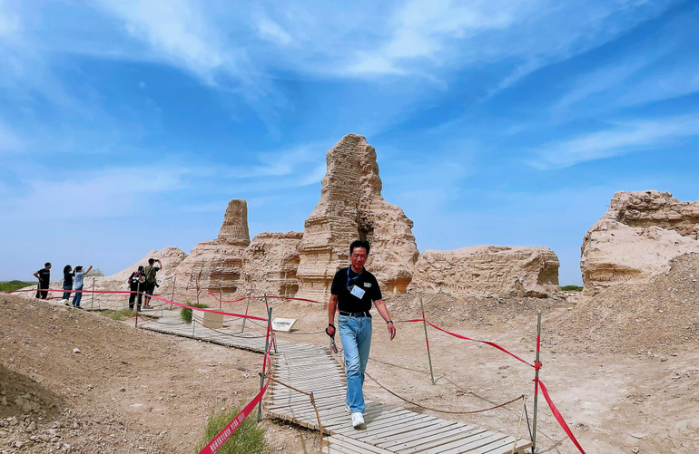 Di tích chùa Tháp Nhĩ nay trở thành một di chỉ khảo cổ quan trọng trong thành cổ Tỏa Dương. (Ảnh: HỮU HƯNG)