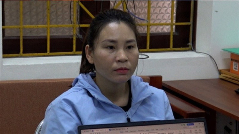 Đối tượng Nguyễn Thị Vinh, Phó Chủ tịch Hội đồng quản trị Công ty cổ phần Tập đoàn Lâm Đại Phúc. (Ảnh: Công an Cao Bằng)