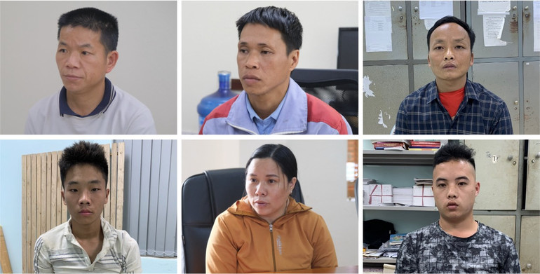 Sáu đối tượng đã bị bắt.