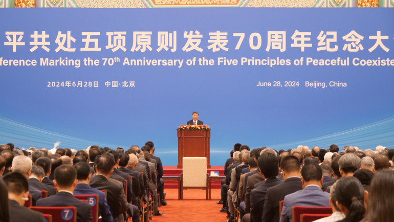 Tổng Bí thư, Chủ tịch Trung Quốc Tập Cận Bình phát biểu tại Lễ kỷ niệm.