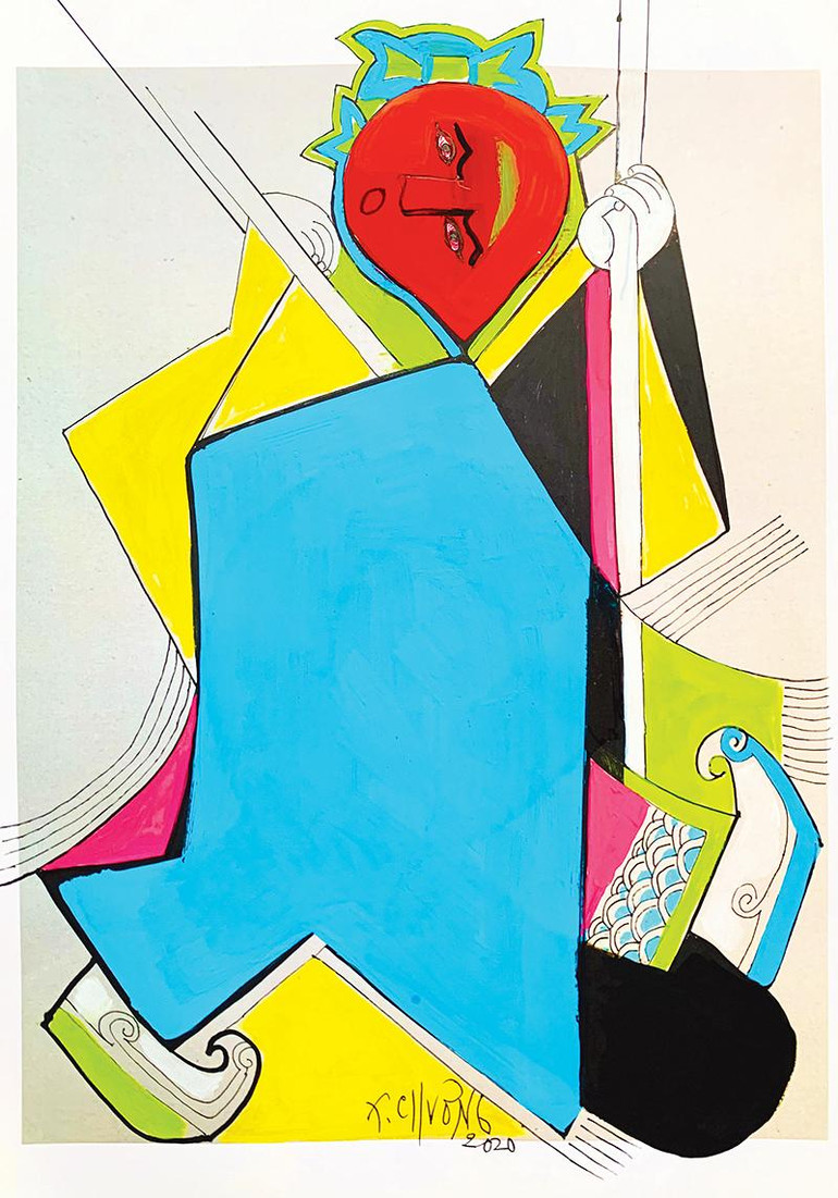 Minh họa Thành Chương - truyện Anh chàng hiệp sĩ gỗ trong cuốn Người kép già.