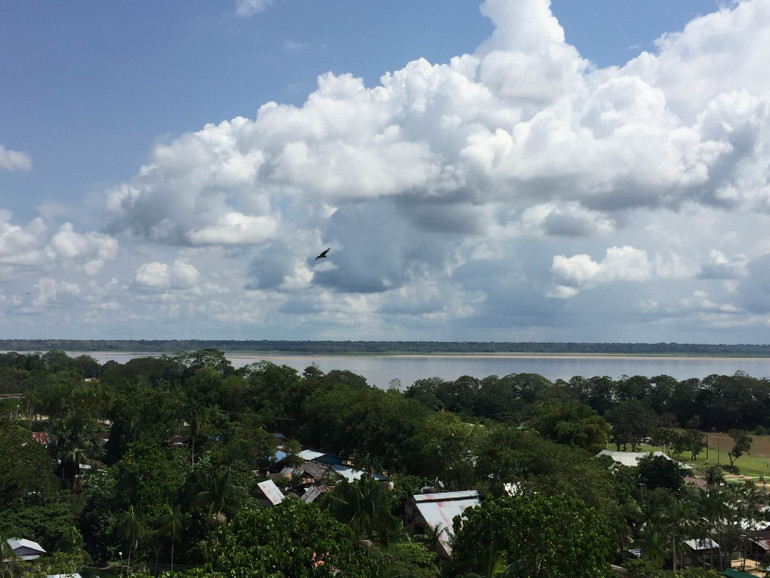 Sông Amazon từ ngã ba biên giới Peru-Brazil-Colombia. Ảnh: Mai Lưu