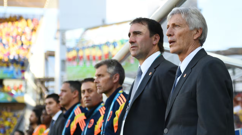 Nestor Lorenzo từng là người trợ lý đắc lực cho Jose Pekerman (ngoài cùng bên phải) tại Colombia. (Ảnh: Getty) Nestor Lorenzo từng là người trợ lý đắc lực cho Jose Pekerman (ngoài cùng bên phải) tại Colombia. (Ảnh: Getty)