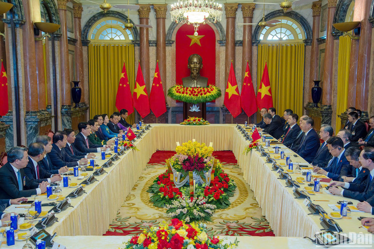 Toàn cảnh hội đàm.