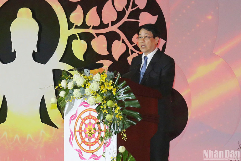 Chủ tịch nước Lương Cường phát biểu tại Đại lễ. Chủ tịch nước Lương Cường phát biểu tại Đại lễ.