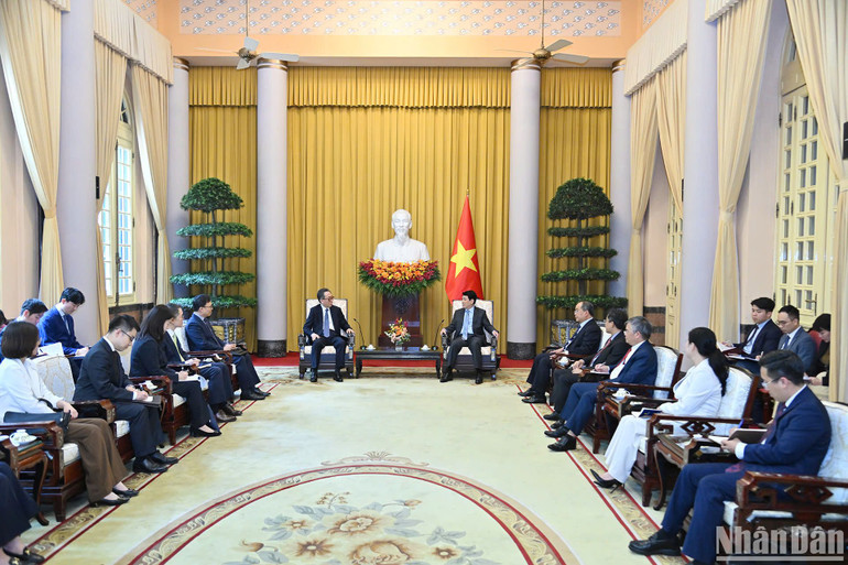 Toàn cảnh buổi tiếp.