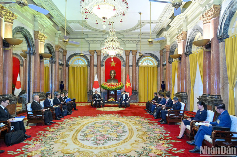 Toàn cảnh buổi tiếp.