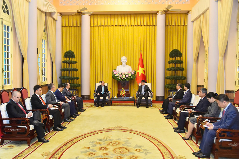 Toàn cảnh buổi tiếp.