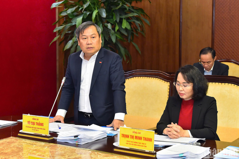 Bí thư Tỉnh ủy Quảng Ninh Vũ Đại Thắng phát biểu tại hội nghị.