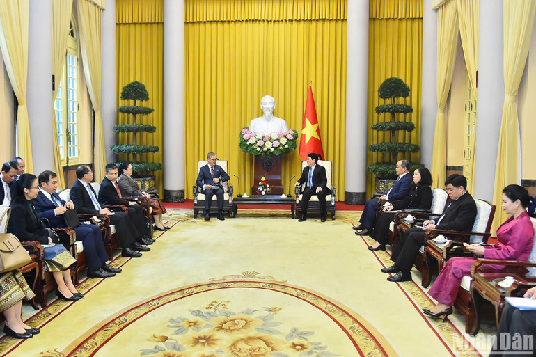 Toàn cảnh buổi tiếp.