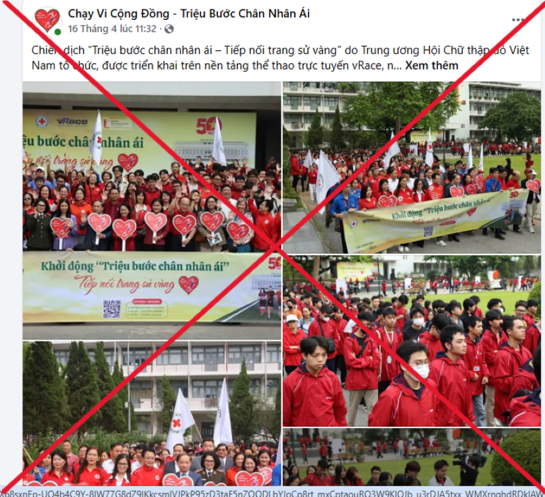 Trang fanpage giả đăng nhiều bài viết để kêu gọi quyên góp, gây quỹ. (Ảnh chụp màn hình)