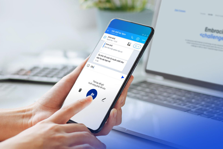 Tính năng soạn tin nhắn bằng giọng nói trên Zalo. (Ảnh: Zalo)