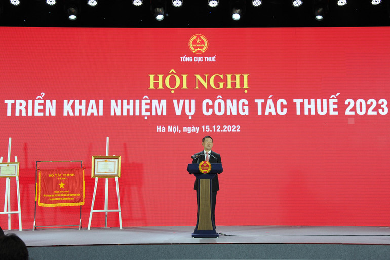 Bộ trưởng Hồ Đức Phớc phát biểu tại Hội nghị.