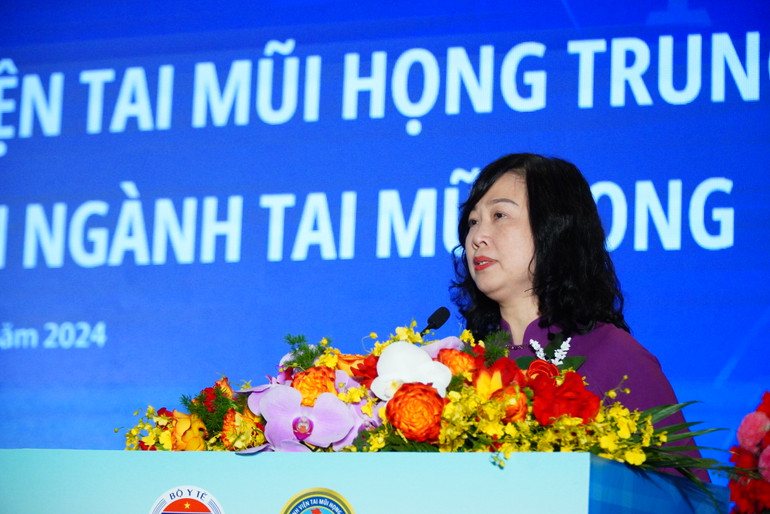 Bộ trưởng Y tế Đào Hồng Lan phát biểu tại buổi lễ