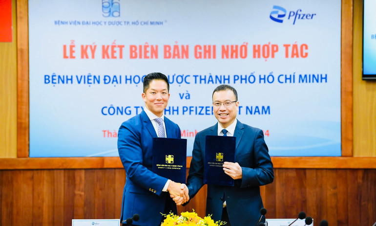 Lễ ký hợp tác giữa Bệnh viện đại học Y Dược Thành phố Hồ Chí Minh và Pfizer Việt Nam