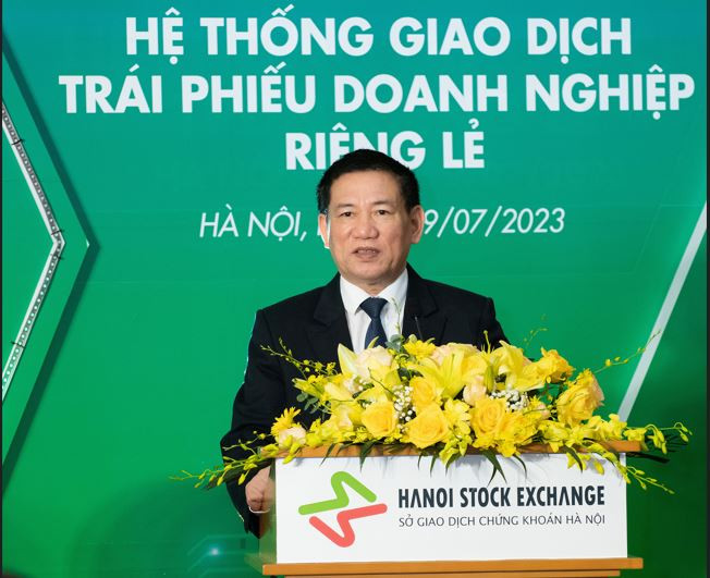 Bộ trưởng Tài chính Hồ Đức Phớc phát biểu tại sự kiện.