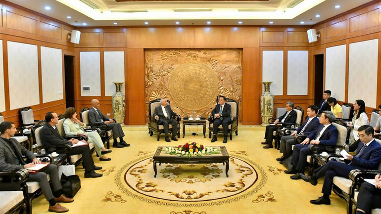 Quang cảnh buổi làm việc. (Ảnh: ĐĂNG KHOA)