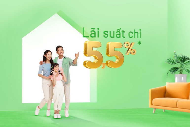 OCB ưu đãi gói vay mua nhà với lãi suất chỉ từ 5,5%/năm, thời hạn vay đến 360 tháng và hạn mức vay tối đa 5 tỷ đồng