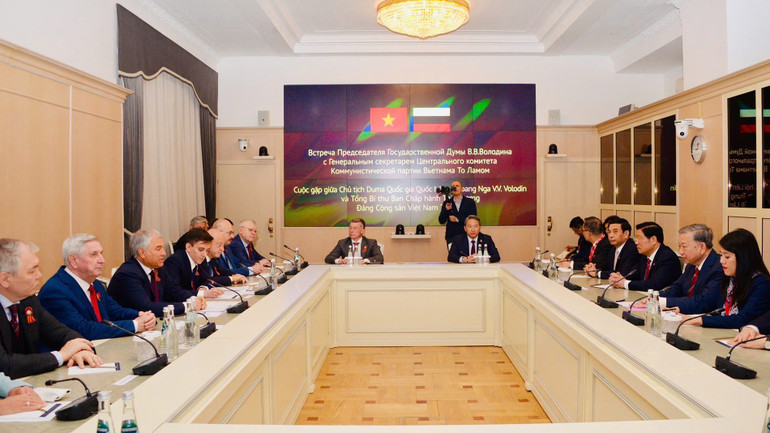 Quang cảnh cuộc hội kiến. (Ảnh: TTXVN)