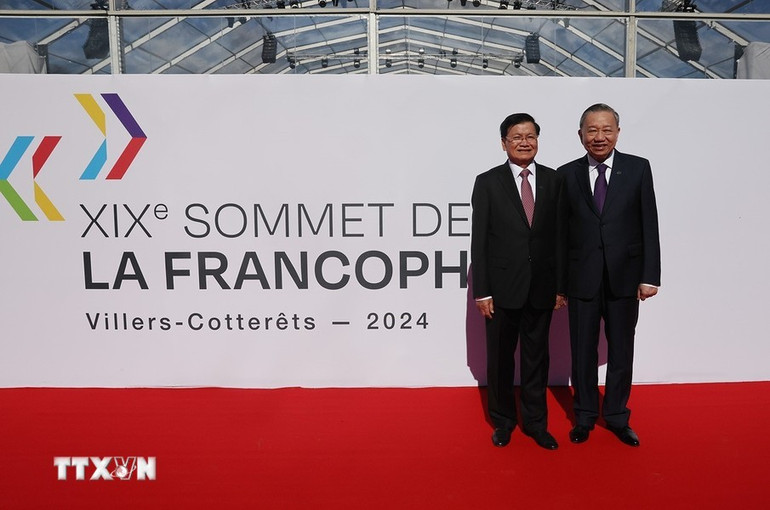 Tổng Bí thư, Chủ tịch nước Tô Lâm cùng Tổng Bí thư, Chủ tịch nước Lào Thongloun Sisoulith tham dự Hội nghị cấp cao Pháp ngữ lần thứ 19.