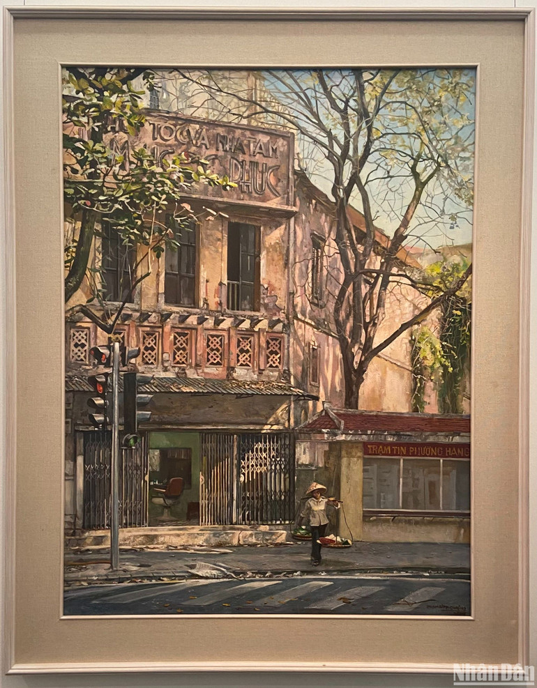 Tác phẩm "Góc phố cuối thu" của Phạm Bình Chương.