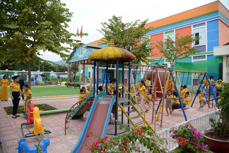 Trường mầm non xã Thanh Luông, huyện Điện Biên (xã đạt chuẩn nông thôn mới năm 2017).