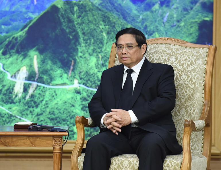 Thủ tướng Phạm Minh Chính phát biểu tại buổi tiếp Ngoại trưởng Hoa Kỳ Antony Blinken. Thủ tướng Phạm Minh Chính phát biểu tại buổi tiếp Ngoại trưởng Hoa Kỳ Antony Blinken.