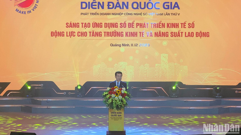 Theo Bộ trưởng Thông tin và Truyền thông Nguyễn Mạnh Hùng, trong 4 năm qua, ngành công nghiệp công nghệ số Việt Nam đã có những bước phát triển và trưởng thành đáng khích lệ. Theo Bộ trưởng Thông tin và Truyền thông Nguyễn Mạnh Hùng, trong 4 năm qua, ngành công nghiệp công nghệ số Việt Nam đã có những bước phát triển và trưởng thành đáng khích lệ.