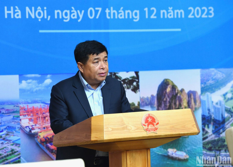 Bộ trưởng Kế hoạch và Đầu tư Nguyễn Chí Dũng phát biểu tại sự kiện.