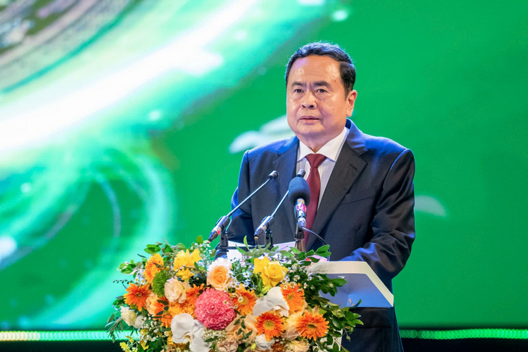 Chủ tịch Quốc hội Trần Thanh Mẫn phát biểu tại sự kiện. Chủ tịch Quốc hội Trần Thanh Mẫn phát biểu tại sự kiện.
