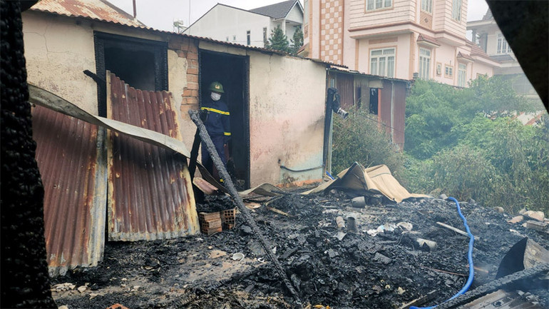 Hiện trường vụ hỏa hoạn.