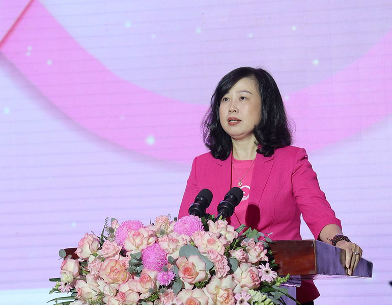 Bộ trưởng Y tế Đào Hồng Lan phát biểu tại Lễ phát động.