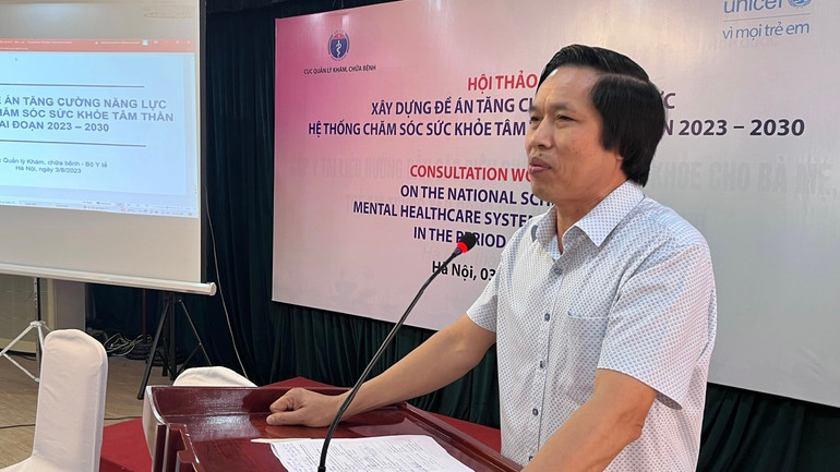 TS Cao Hưng Thái, Phó Cục trưởng Cục Quản lý khám, chữa bệnh phát biểu tại hội thảo.