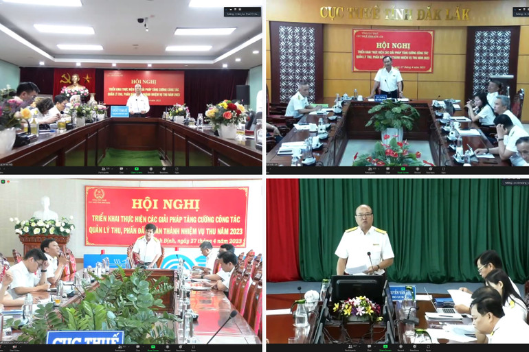 Đại diện lãnh đạo Cục Thuế các địa phương tham gia ý kiến.