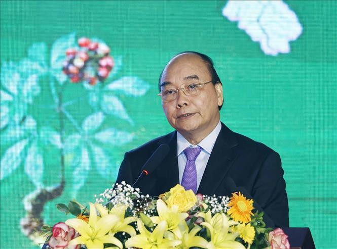 Chủ tịch nước Nguyễn Xuân Phúc phát biểu tại buổi lễ.