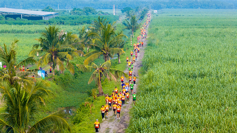Băng qua những cánh đồng mía bất tận của TTC AgriS, vận động viên được đắm chìm trong bầu không khí trong lành của thiên nhiên, đồng thời cũng được thách thức giới hạn của bản thân với nhiều địa hình khó nhằn Băng qua những cánh đồng mía bất tận của TTC AgriS, vận động viên được đắm chìm trong bầu không khí trong lành của thiên nhiên, đồng thời cũng được thách thức giới hạn của bản thân với nhiều địa hình khó nhằn