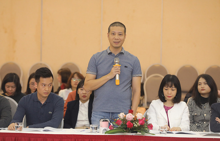 Ông Lã Xuân Thắng - Giám đốc phát hành trò chơi trực tuyến của VNG phát biểu tại hội thảo.