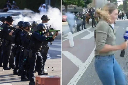 [Video] Nhiều nhà báo bị trấn áp khi đưa tin biểu tình ở Los Angeles