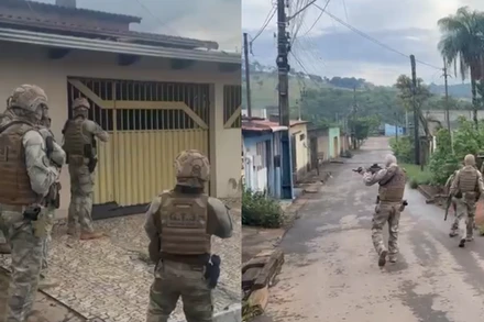 [Video] Cảnh sát Brazil đột kích trường học, triệt phá nơi ẩn náu của băng đảng tội phạm khét tiếng 